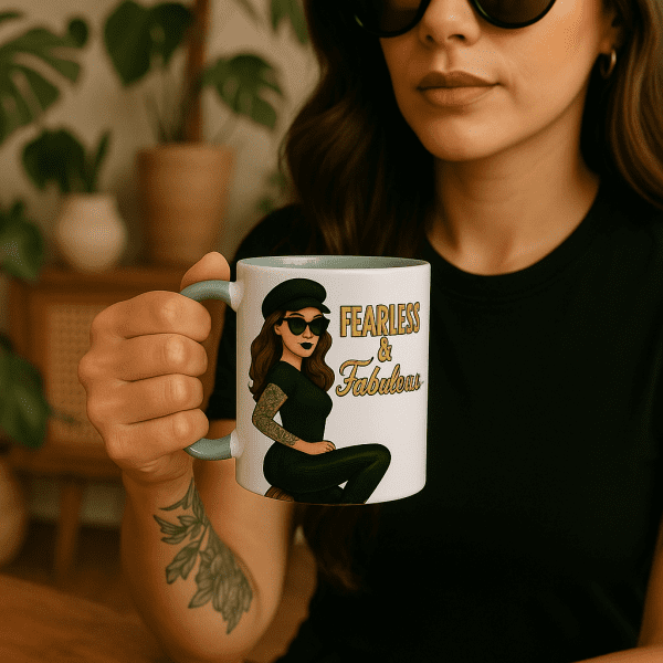 fearless fabulous šalica s mint ručkom