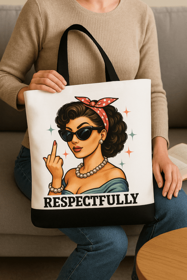 Platnena torba s printom “Respectfully”